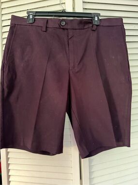 Banana Republic Men's Eggplant color Flat Front Bermuda Shorts